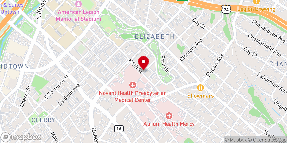 Map showing location of Little Rock AME Zion Church