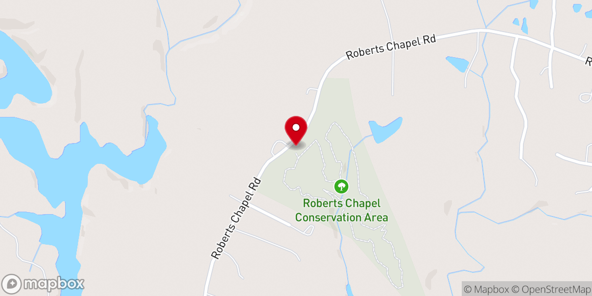 Map showing location of Roberts Chapel Conservation Area