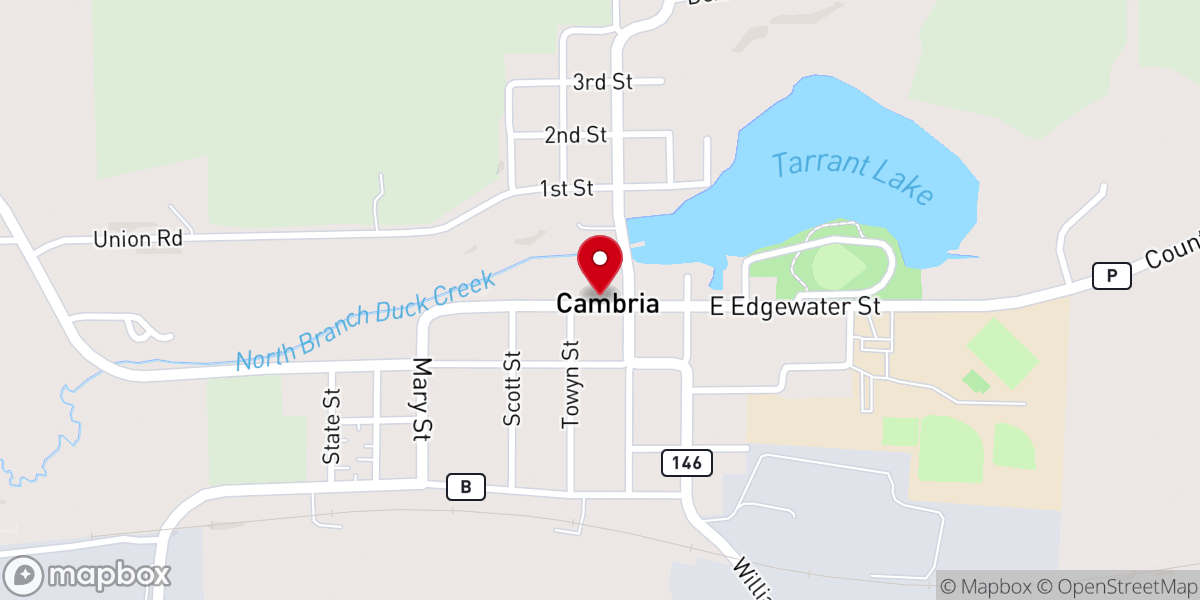 Map showing location of Cambria Village Office