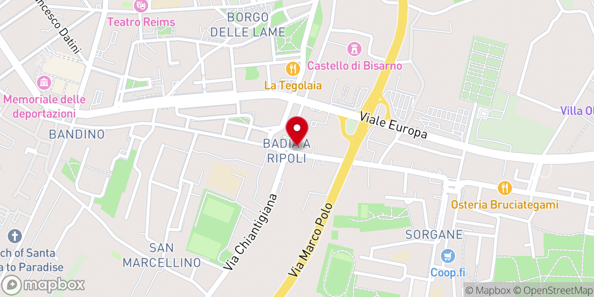 Map showing location of Chiesa di San Bartolomeo a Ripoli
