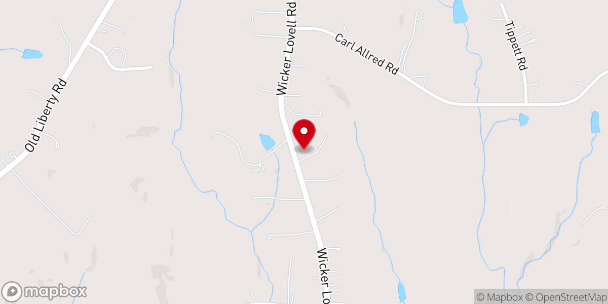 Map showing location of Solid Rock Baptist Church