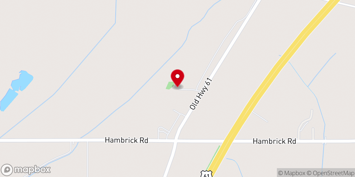 Map showing location of Crystal Spring Church