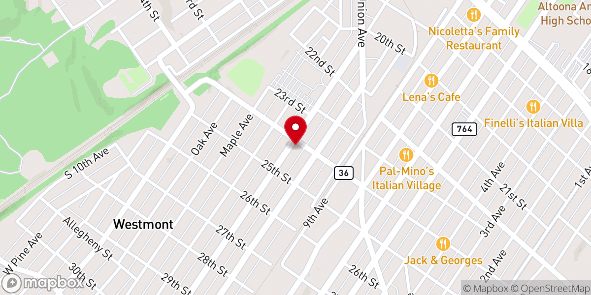 Map showing location of Providence Presbyterian Church