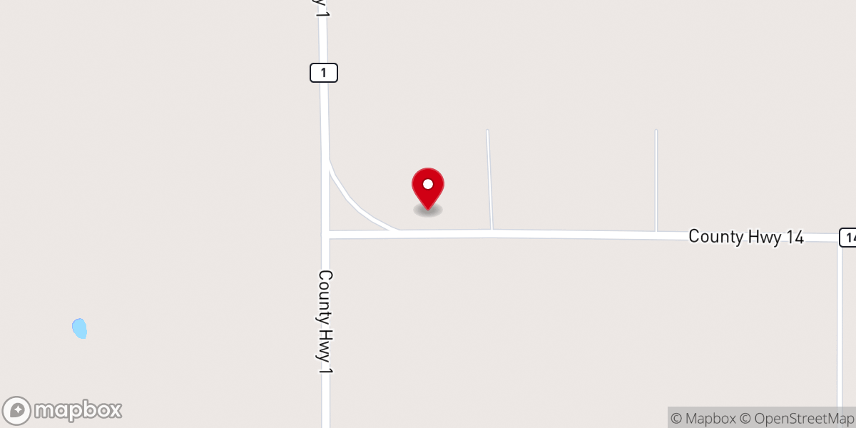 Map showing location of Lake Haven Mennonite Church