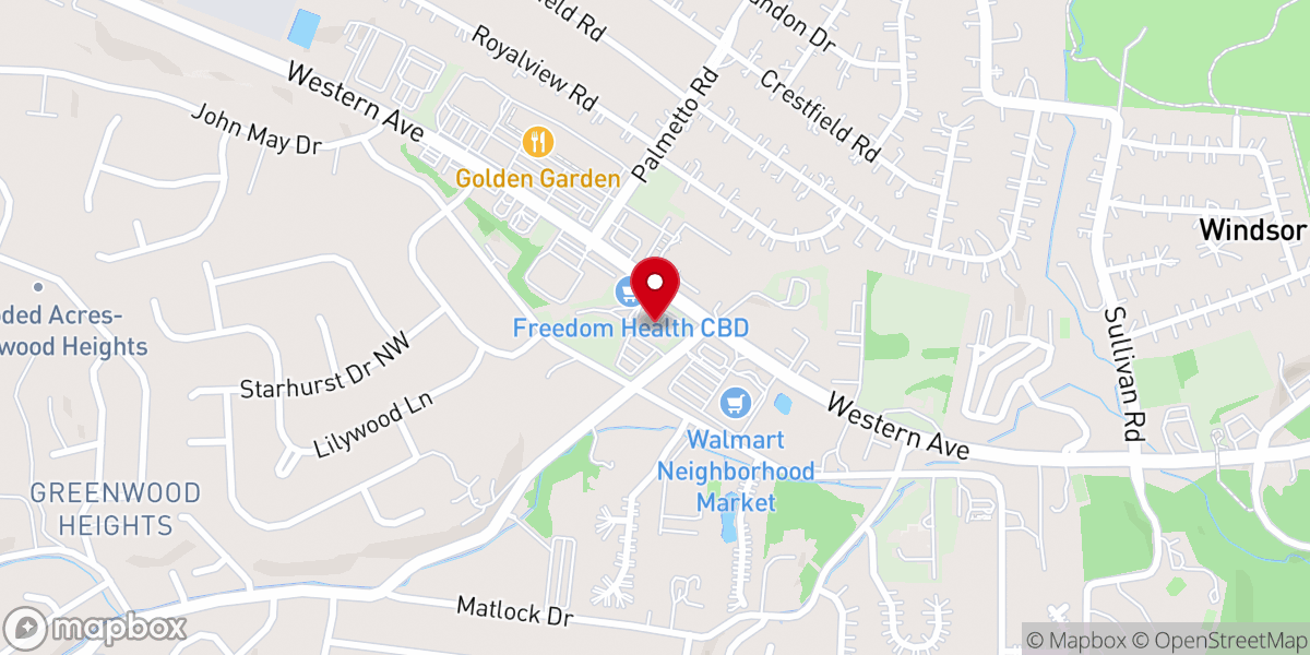 Map showing location of Cumberland Church