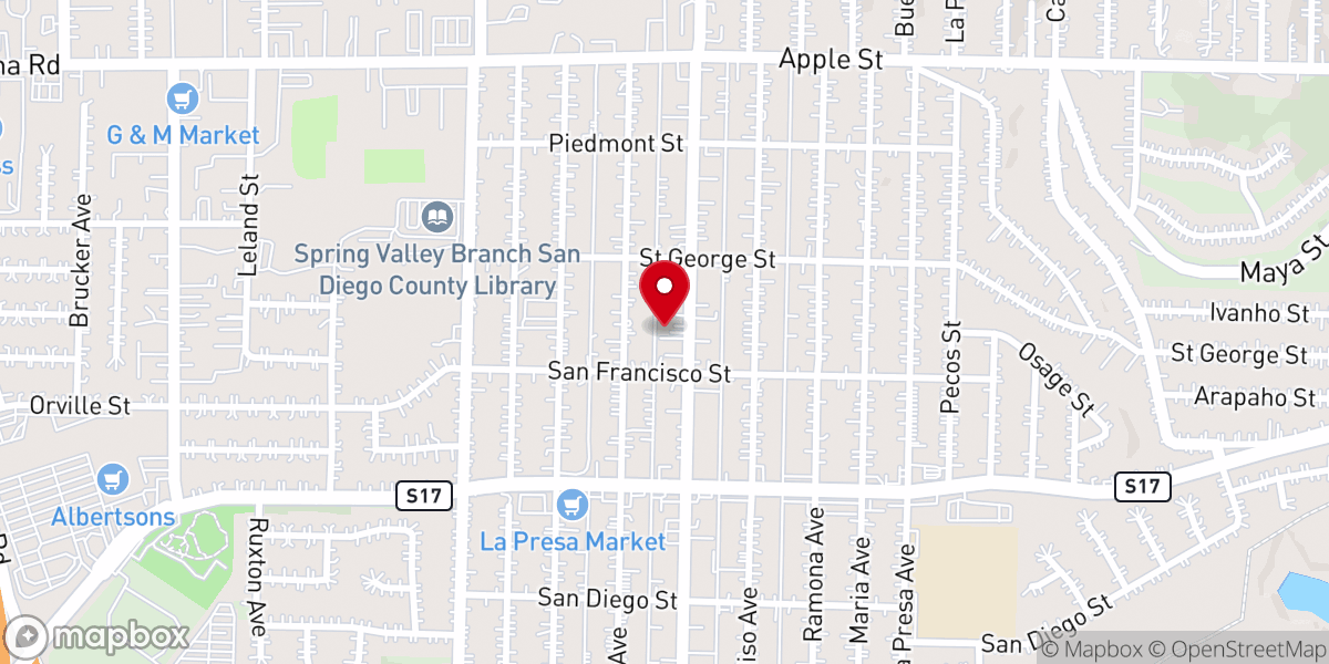 Map showing location of Temple of Christ Church