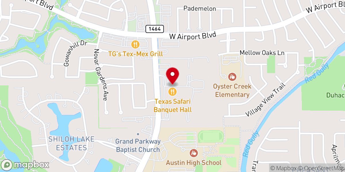 Map showing location of Safari Texas Ranch
