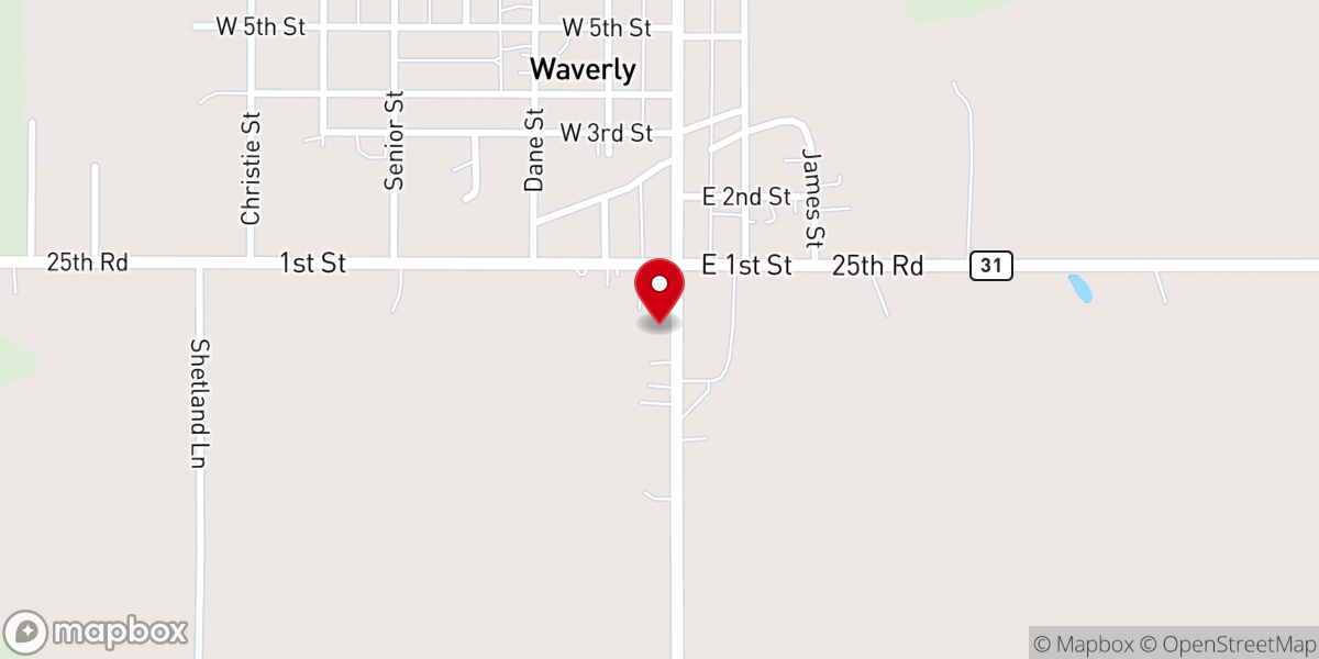 Map showing location of GIbson chruch