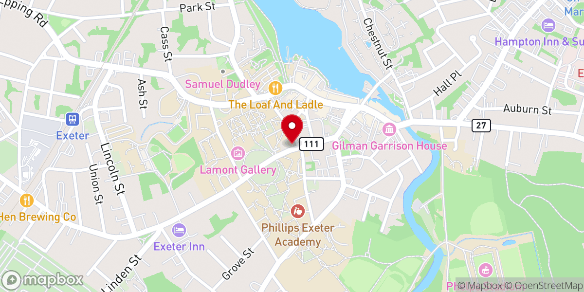 Map showing location of The Red Brick Church