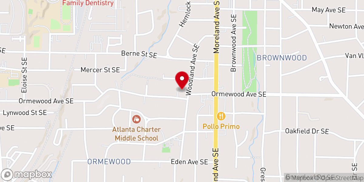 Map showing location of Holy Comforter Episcopal Church