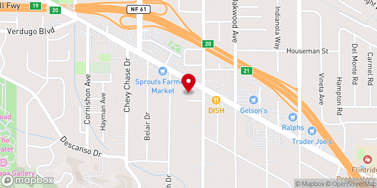 Map showing location of St George's Episcopal Church
