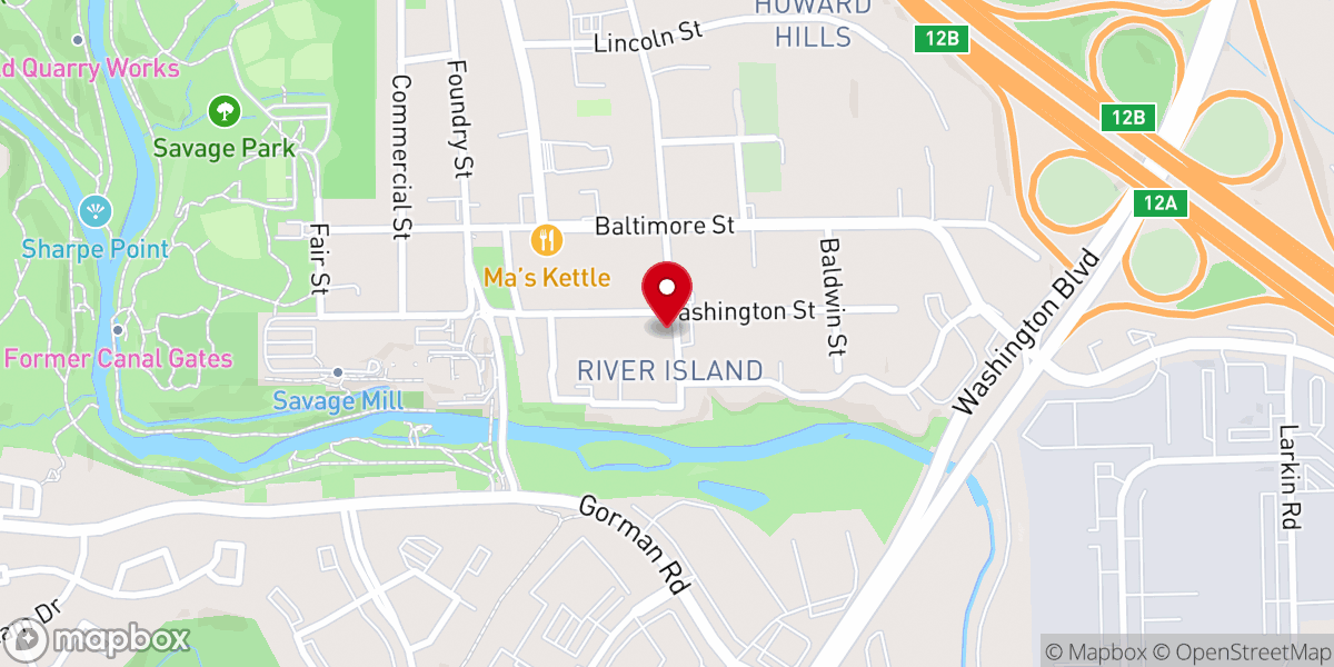 Map showing location of First Baptist Church