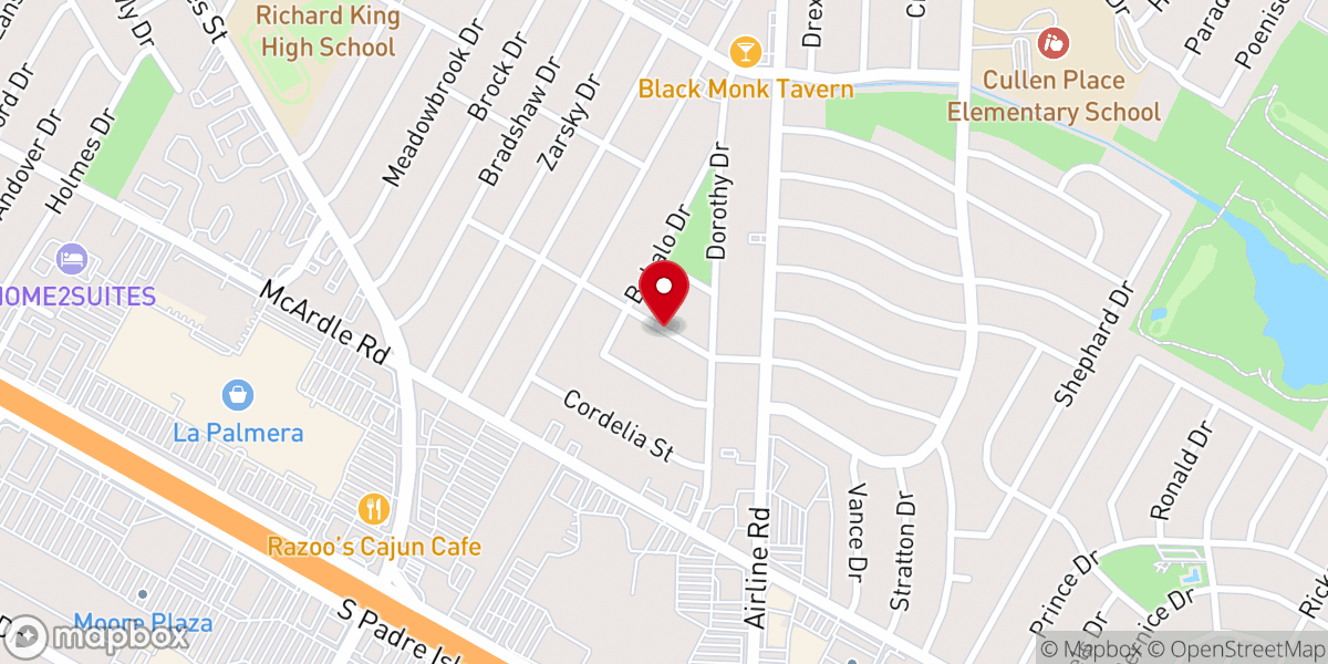 Map showing location of Genesis Baptist Church