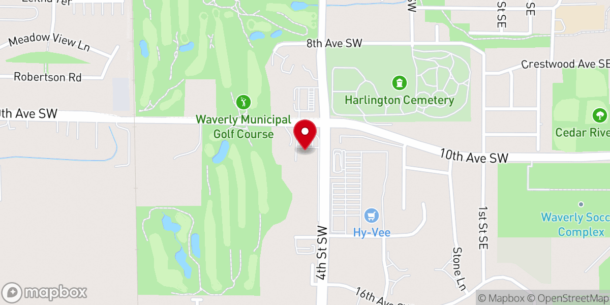 Map showing location of Waverly Christian School