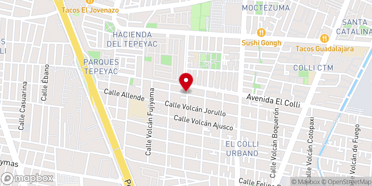 Map showing location of Iglesia Cristiana Bautista Nueva Jerusalén
