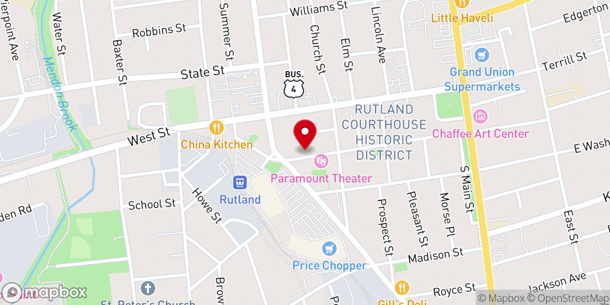 Map showing location of The Yellow Deli