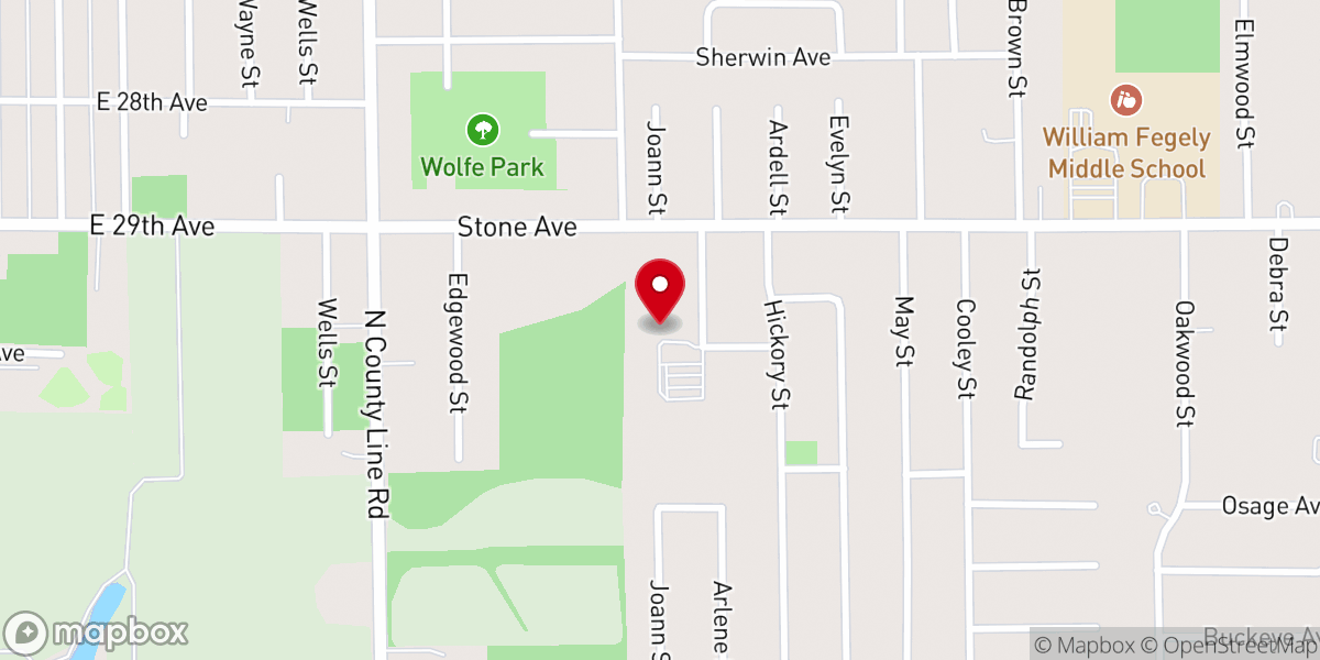 Map showing location of Portage Christian School