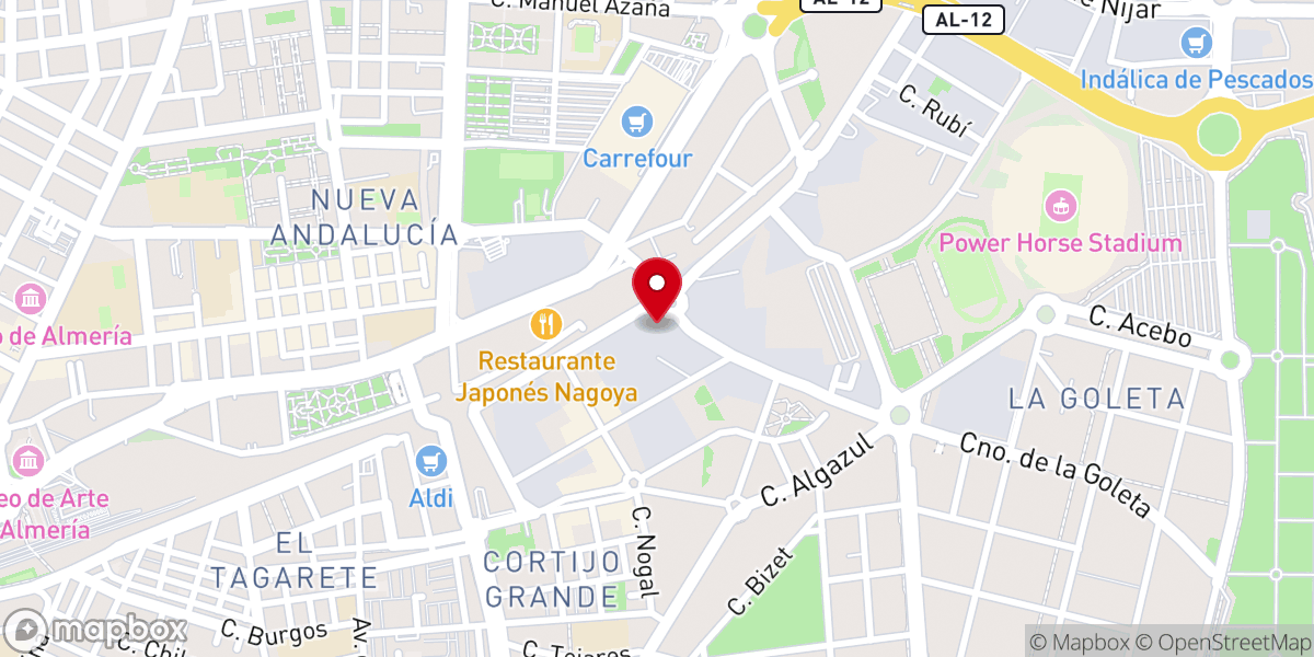 Map showing location of Iglesia Evangélica ACFC