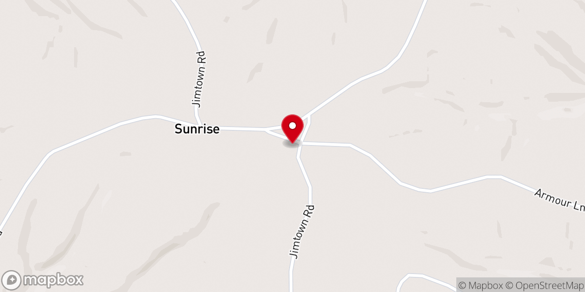 Map showing location of Sunrise Missionary Baptist Church
