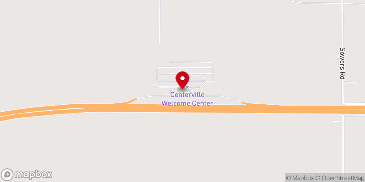 Map showing location of Rest Area Westbound