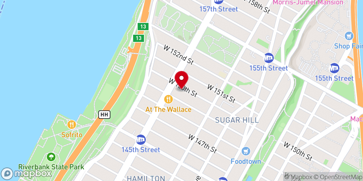 Map showing location of City Tabernacle of Seventh-day Adventists