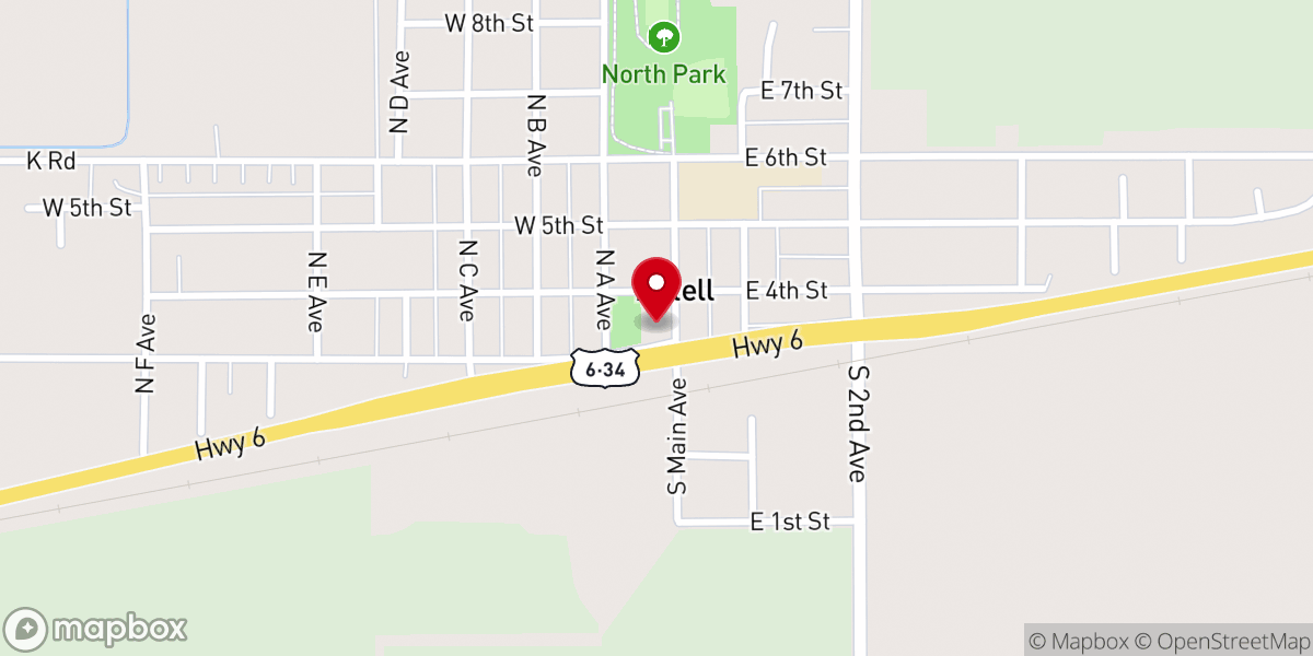 Map showing location of Axtell Nebraska