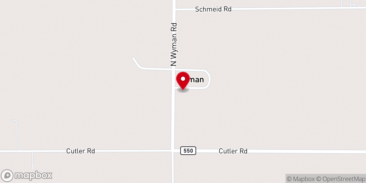 Map showing location of United By Faith Christian Church