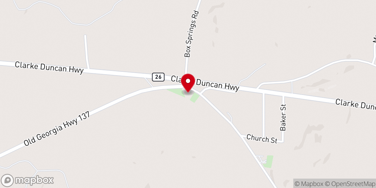Map showing location of Zion Hills Church
