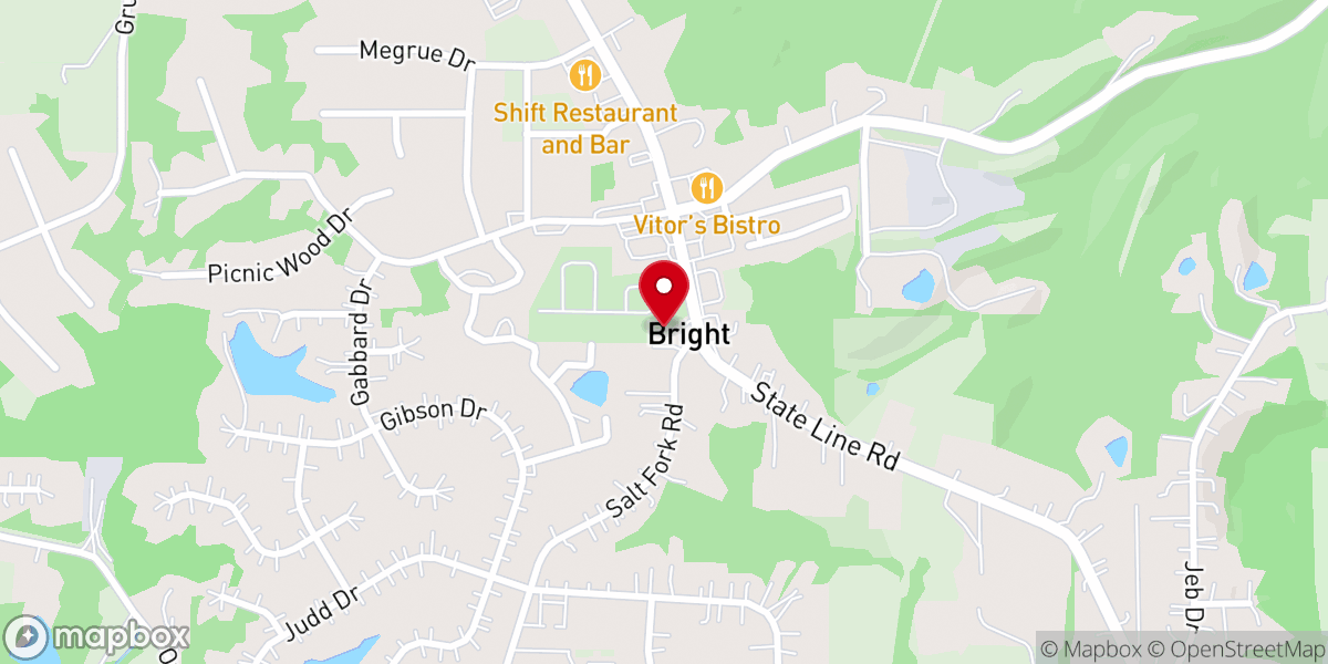 Map showing location of Bright Providence Presbyterian