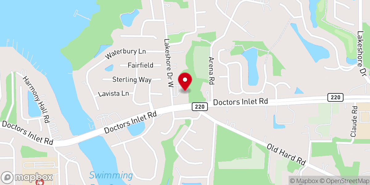 Map showing location of Crossroad Lutheran Church