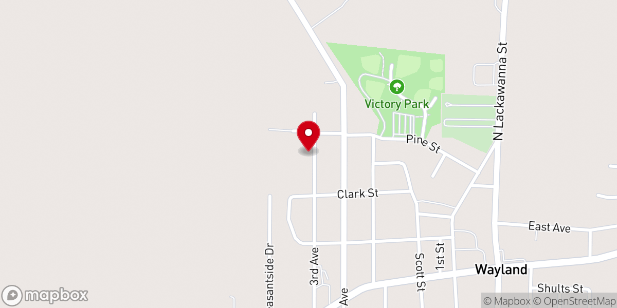 Map showing location of Wayland Seventh-day Adventist Church