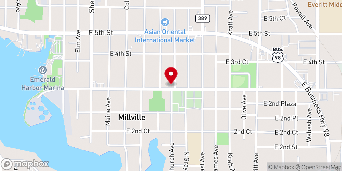 Map showing location of Praise and Worship Fellowship Center