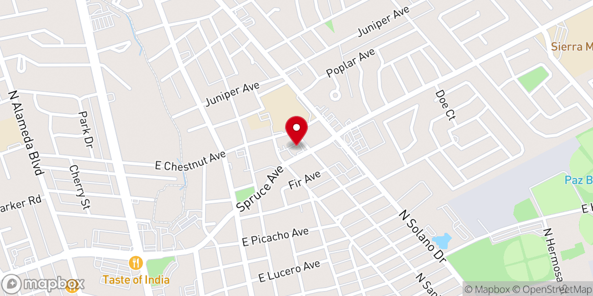 Map showing location of Potters House Christian Center