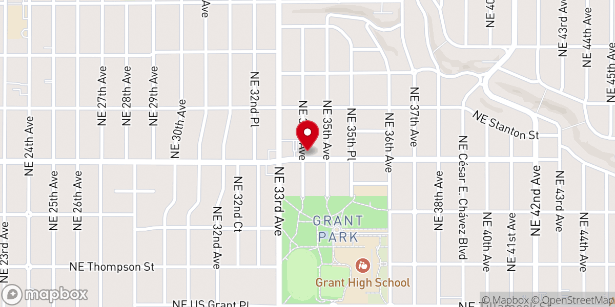 Map showing location of Grant Park Church