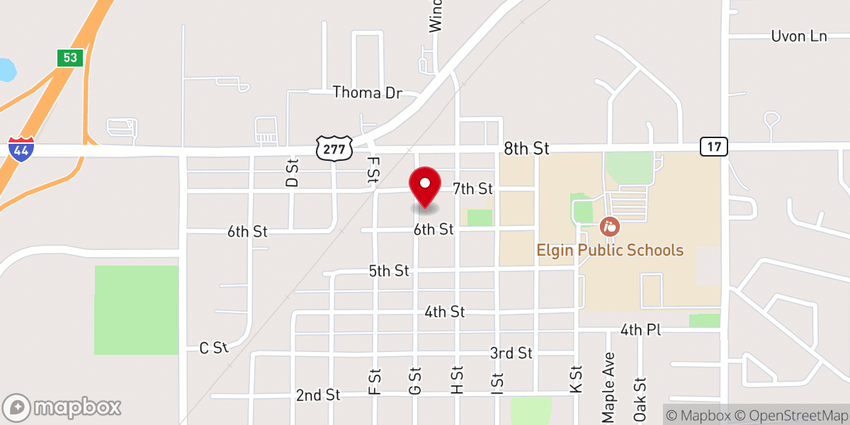 Map showing location of Community United Methodist Church