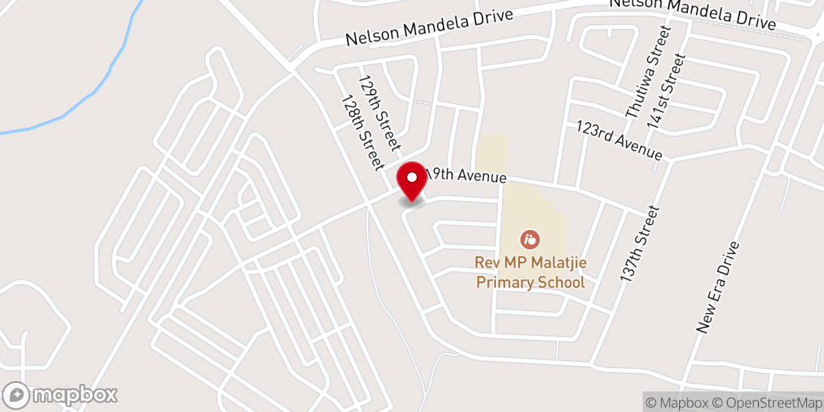 Map showing location of St John's Apostolic Church of Prophecy