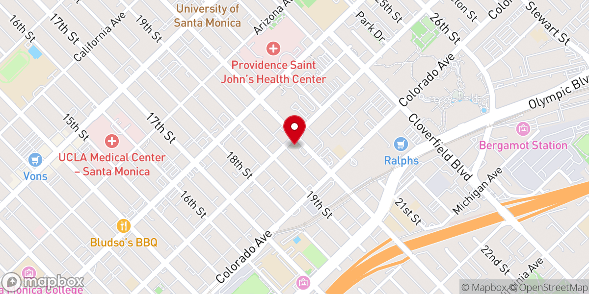 Map showing location of Calvary Baptist Church