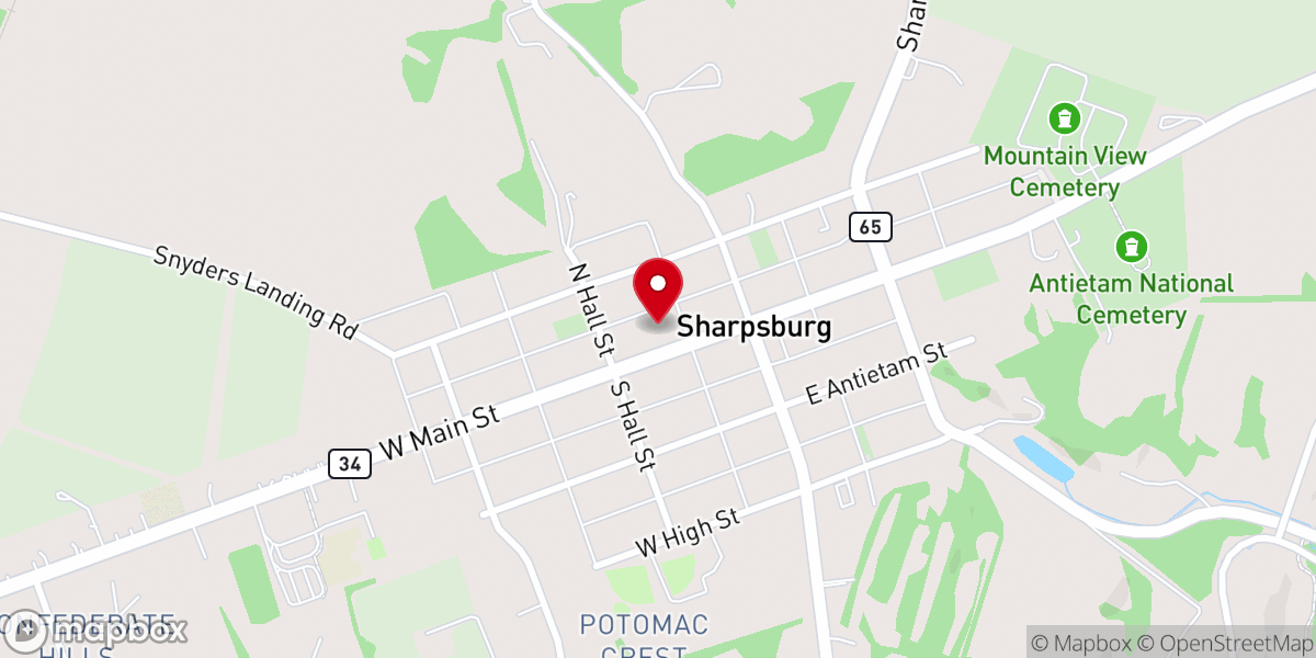 Map showing location of First Church of God