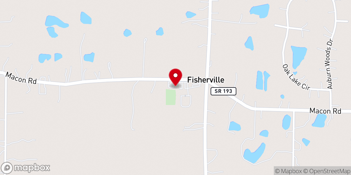 Map showing location of First Baptist Church Fisherville
