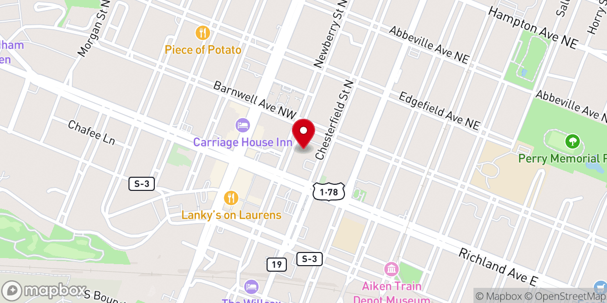 Map showing location of St John's Methodist Church