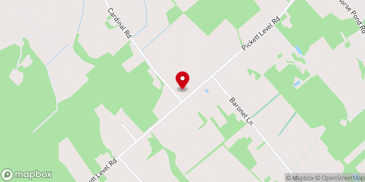Map showing location of Fellowship Baptist Church