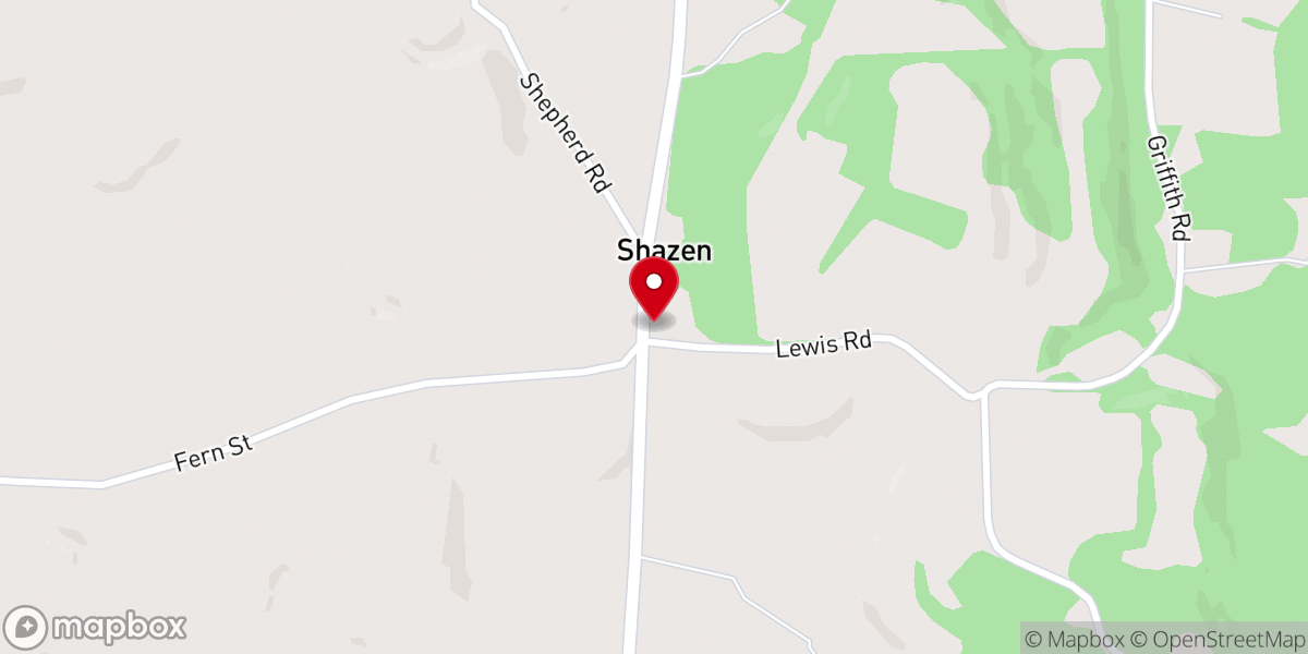 Map showing location of Pleasant Hill Church of God