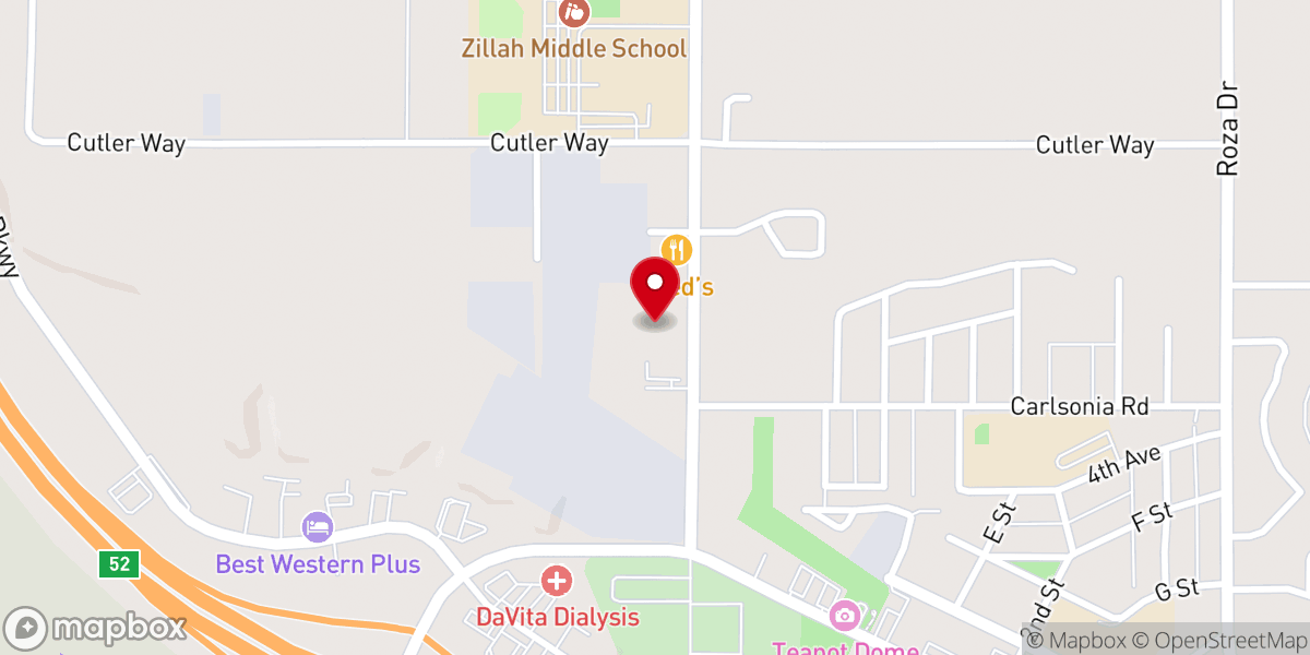 Map showing location of Christian Worship Center Academy