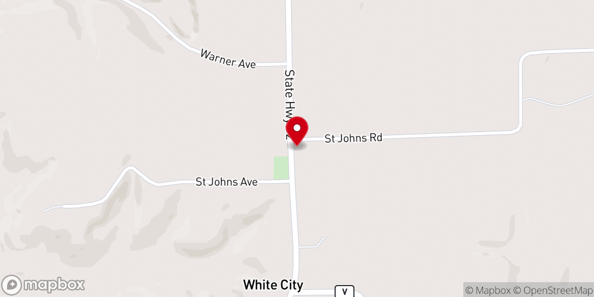 Map showing location of Saint Johns Catholic Church