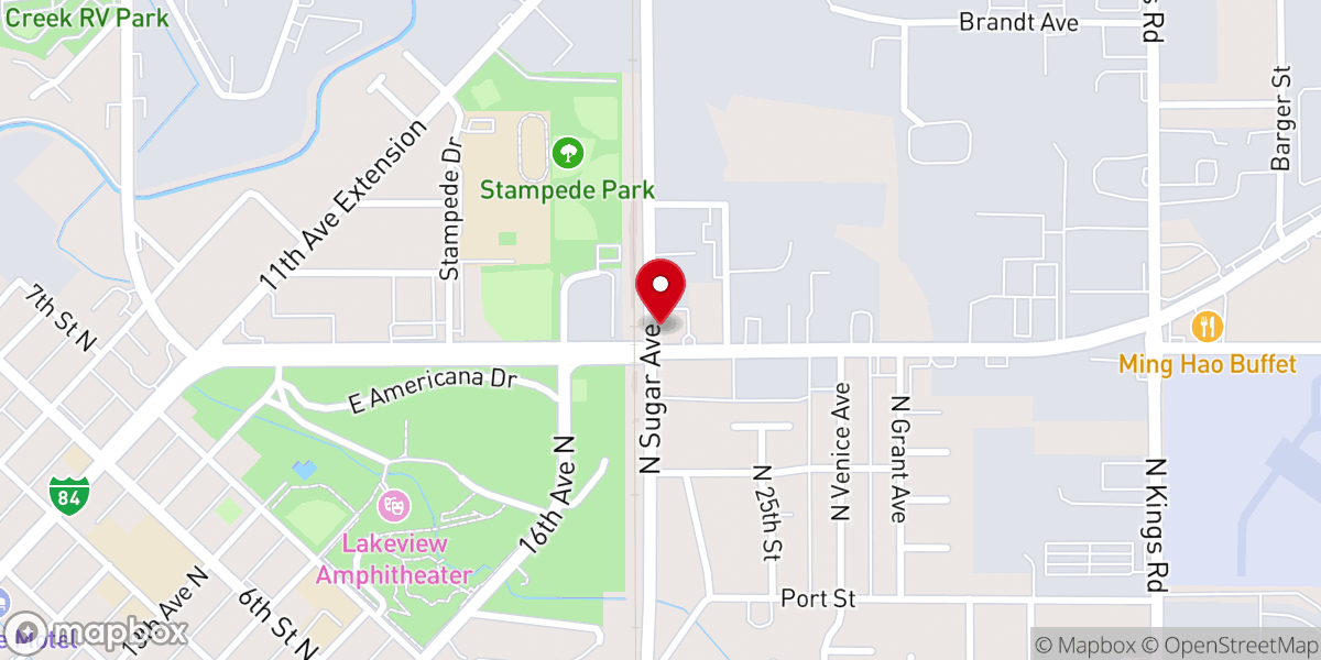 Map showing location of Kindred Bible Church