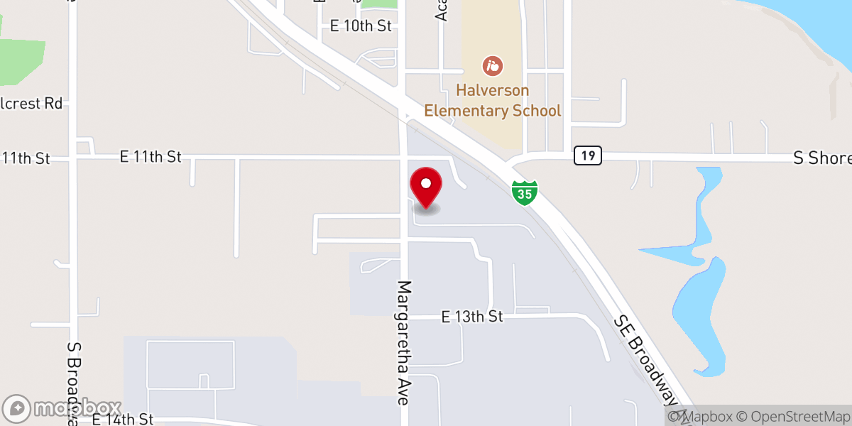 Map showing location of Church Offset Printing Inc
