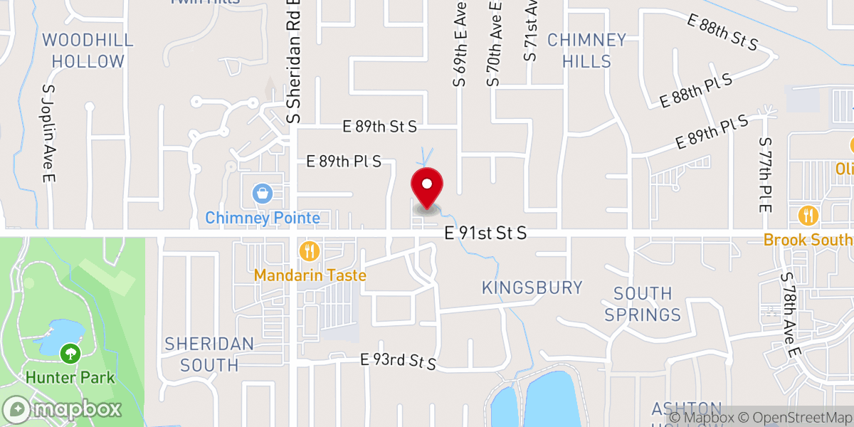 Map showing location of Heatherridge Baptist Church