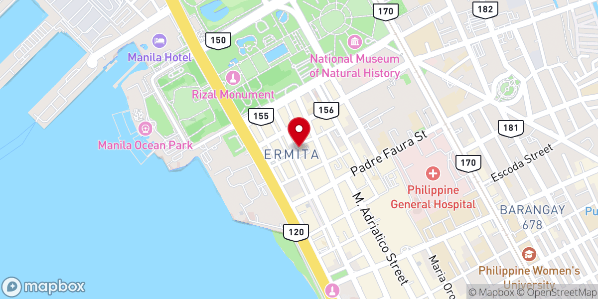 Map showing location of Archdiocesan Shrine of Nuestra Señora de Guia - Ermita Church (Archdiocese of Manila)