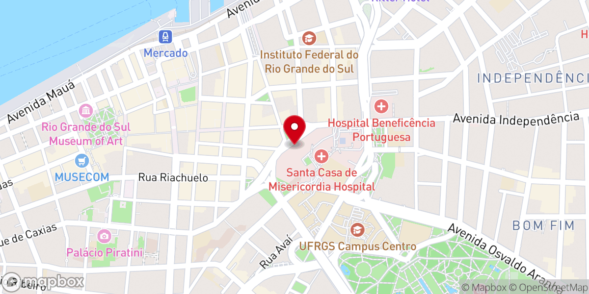 Map showing location of Capela Nosso Senhor dos Passos
