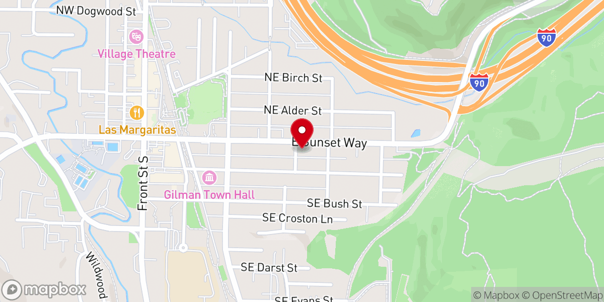 Map showing location of Mountain View Baptist Church